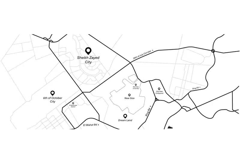 موقع كمبوند أبوف كوميونيتي زايد الجديدة Compound Upove Community New Zayed