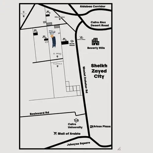 Tabah West New Zayed Location